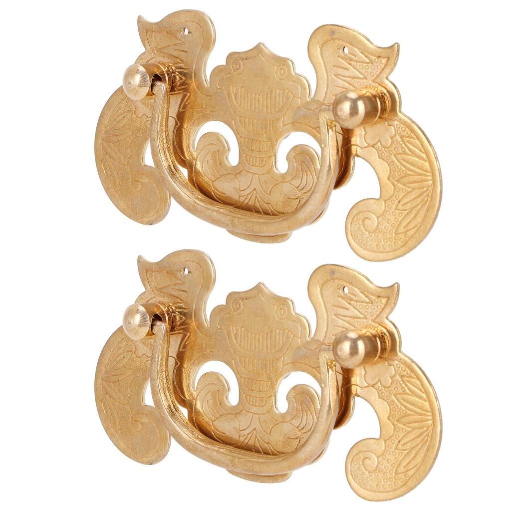 2 Sets Retro Style Handle BatShape Antique Furniture Hardware Handle for Wooden Cupboard Door