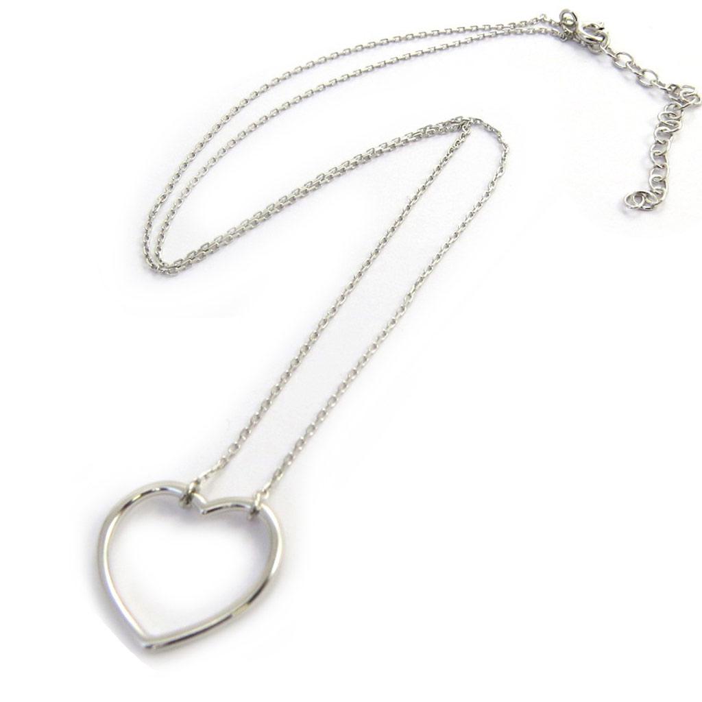 Les Trésors De Lily [N2868] - Silver Necklace 'Love' Silver (rhodium Plated) - 20x15 Mm