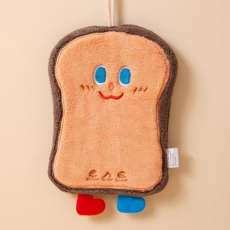Cute Cartoon Hanging Hand Towel - Thickened Bathroom & Kitchen Washcloth