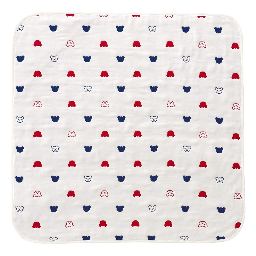 Swaddling Afghan, Tricolor Gauze, Made in Japan