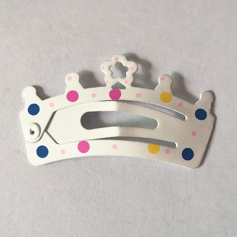 Trendy Kids' Hair Accessories: Cute Animal Metal Hair Clips & Waterdrop Print Crown Side Pins