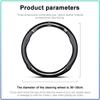1Pcs Leather Carbon Fiber Car Steering Wheel Cover Emblem For Nissan Skyline Almera Qashqai Note Tiida Teana Juke Xtrail Nismo