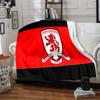Football Club Middlesbrough Flannel Blanket, Soft Polyester, Modern Design, All-Season for Camping, Travel, Gifts for Holidays or Birthdays