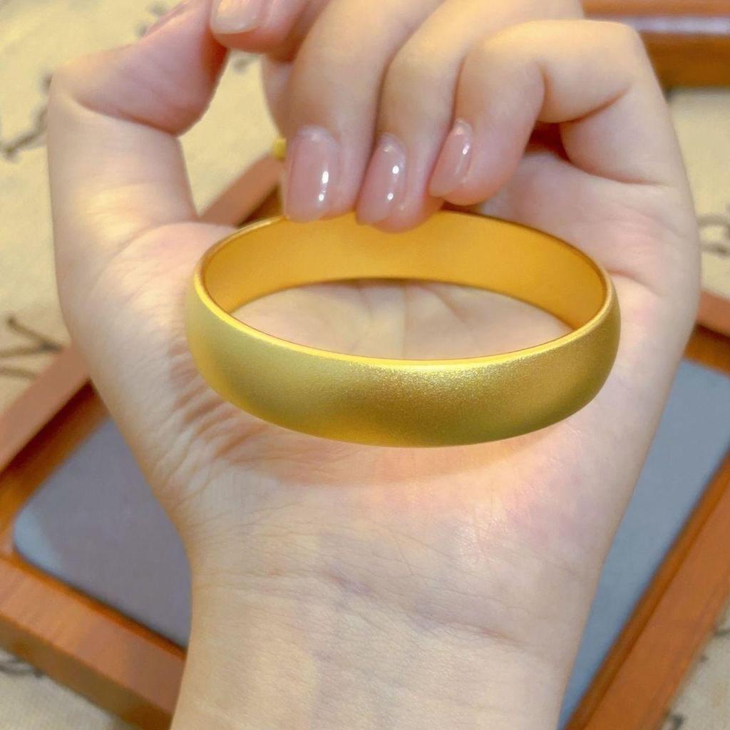 Armreif Goldener Schmerle mit breiter Vorderseite nach alter Tradition - Damen Hochzeit Echter Imitationsgoldschmuck