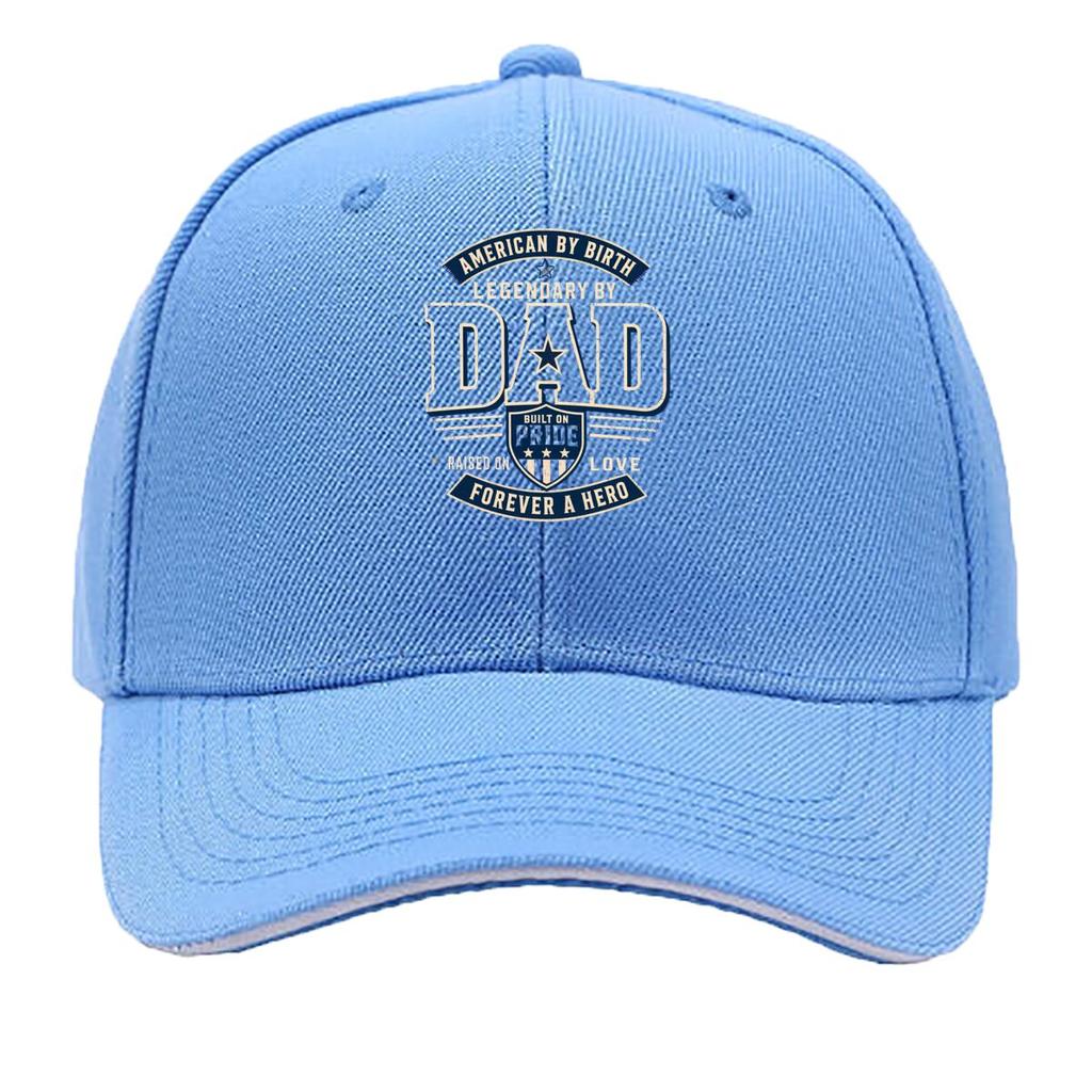Retro Patriotic Dad Lettering Emblem Sandwich Baseball Cap Sun Cap Outdoor Workouts Hat