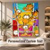 Garfield Tapestry, Personalized Custom Text, Wall Hanging Tapestry For Living Room Home Wall Decor