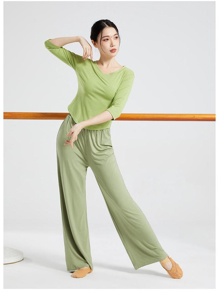 Modal Cloud High Waist Wide Leg Tanz- & Yogahose - Elastischer Drapierfall für Moderne & Klassische Stile