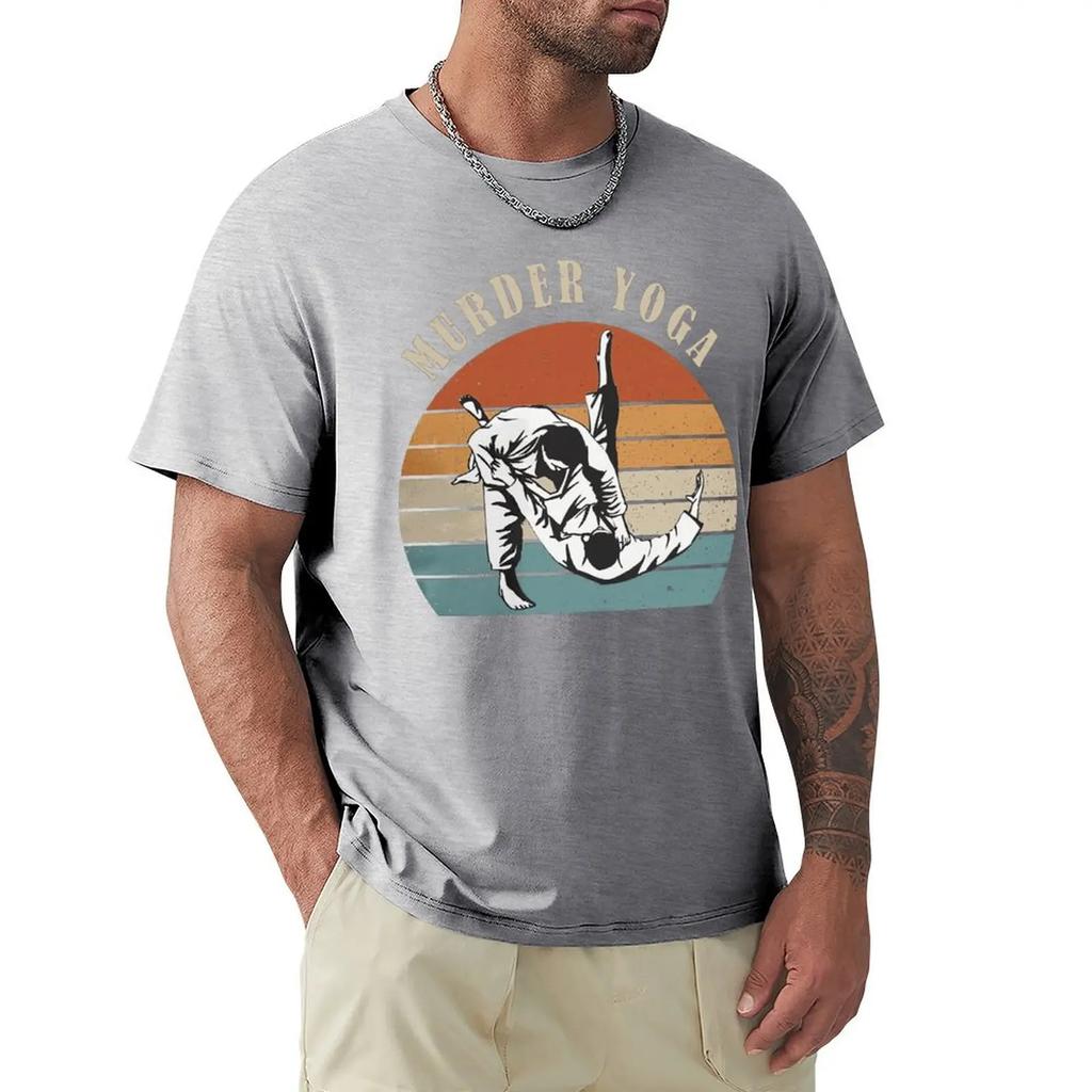Men Murder Yoga Vintage Jiu Jitsu T Shirt Martial Arts Brazilian Cotton Clothing Humor Short Sleeve Tees New Arrival T-Shirts