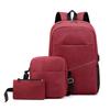 3pcs Backpack Set Women Men Laptop Backpack Shoulder Bag Small Pocket for Travel School Business Work College Fits Up To 15.6inc