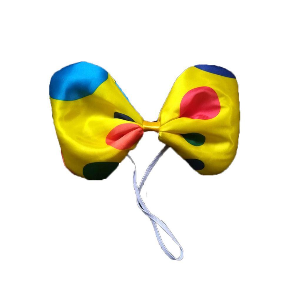 Cloth Neck Tie Polka Dots Clown Hat Hairband Headbands for Women  Holiday