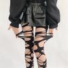Long Knee Socks Y2k Hottie Le Meat Socks Sexy Subculture Black Sex Big Hole Stockings Jumpsuit Nine Points