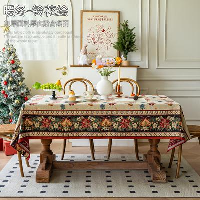 New Christmas Tablecloth Holiday Decoration Creative Thickened Restaurant B & B Red Christmas Factory Generation