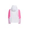 Adidas Color Block Logo Hooded Zip-Up Jacket Kids Jackets White Pink IT1752