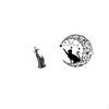 Elegant Women Shaped Rack And Metal Cat Wall Art Fusion Unique Home Bar Decoration with Black