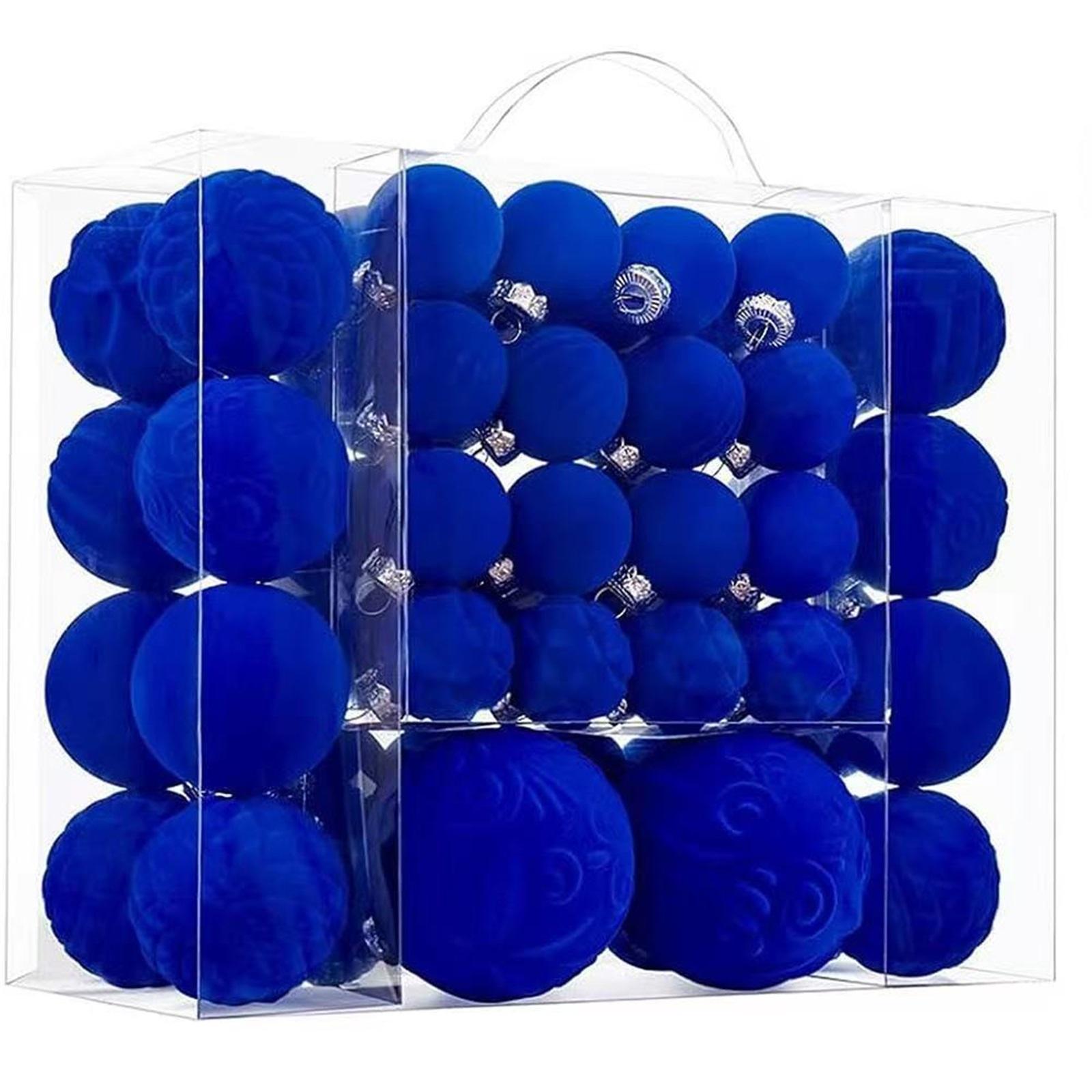 

4/6/8СМ 46ШТ Бархатные Флокированные Подвески в виде Рождественских Шаров Набор Рождественских Украшений One Size