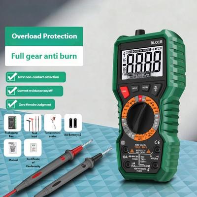 Digital Multimeter Measuring Voltage Current Resistance Temperature Accurate Electrical Testing Device