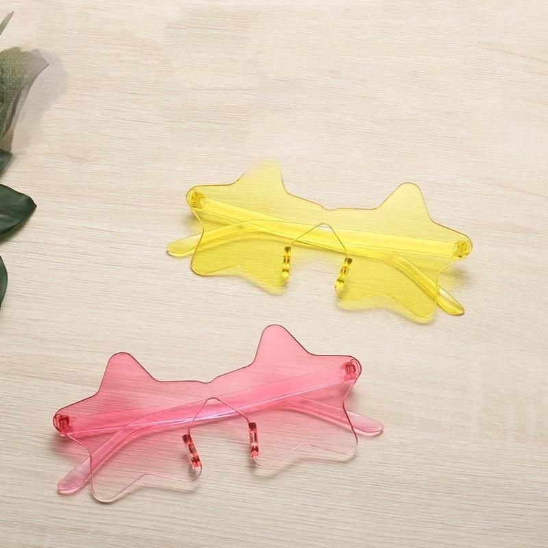 5 Bucăți Ochelari de Soare Stea Ochelari Colorati Stea Transparenți Culoare Bomboană Ochelari de Soare Bărbați Femei Accesorii Foto Petrecere de Zi Aniversară Cosplay