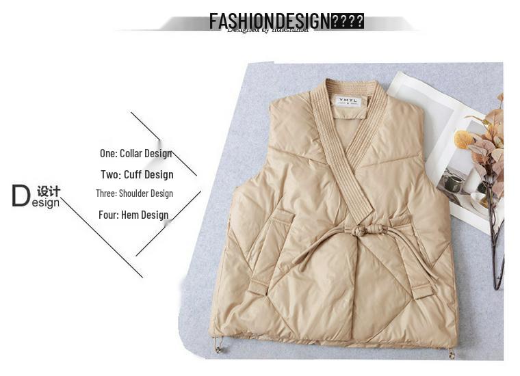 Women's Artistic Retro Frog Button Cotton Vest - Autumn/Winter 2026 Slimming, Stylish, Versatile, Loose Fit
