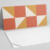 Panel Winylowy Z Wzorem Do Salonu Samoprzylepny 100X50 Cm Geometria W Ciepłych Tonach