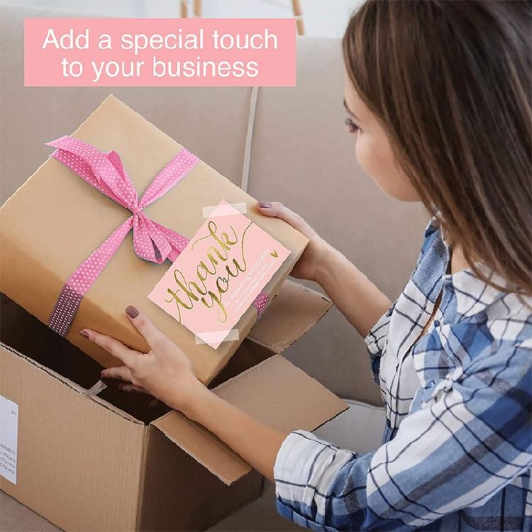 50 Pcs Mini Delicate Thanks Greeting Cards School Office Products Accessories