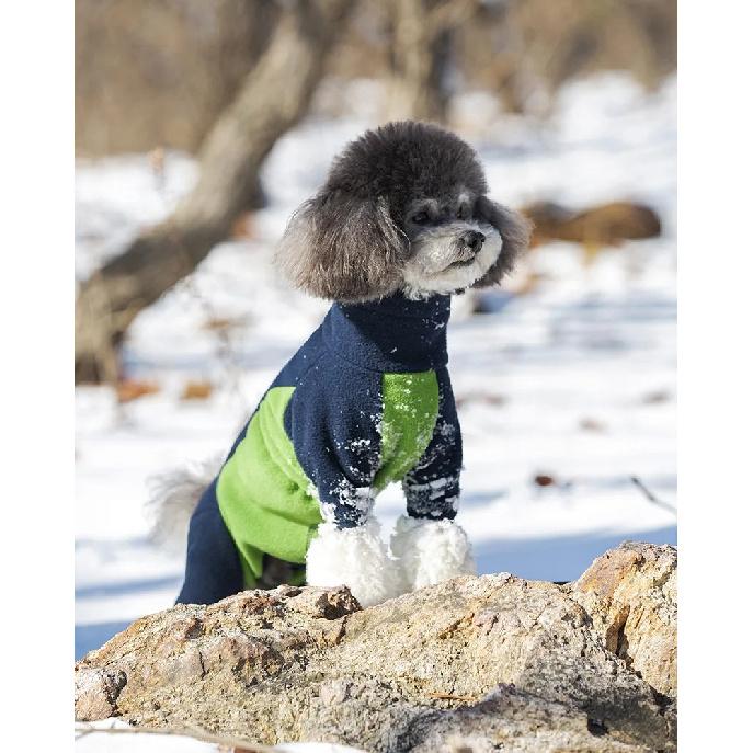 Winter-Overall für Hunde Rückenreißverschluss Warmes Fleece Hunde-Jumpsuit Verstellbar Winddicht Hundekleidung Haustiermantel für männliche weibliche Hunde