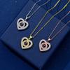DHQH Personalized Photo Birthday Stone Photo Projection Necklace Customized Picture Birthday Stone Projection Pendant Gift