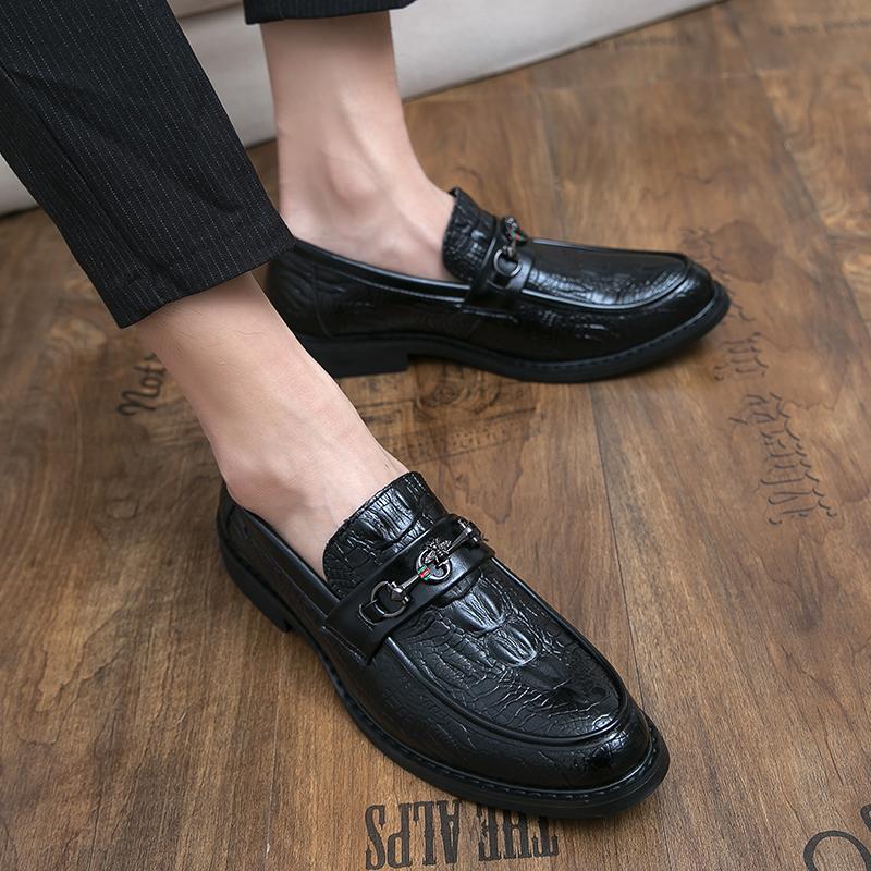 

Модная кожаная обувь Повседневная деловая обувь для мужчин Платье Tenis De Hombre Мокасины Мокасины Tenis Caballero Дизайнерские кроссовки 38 чёрный