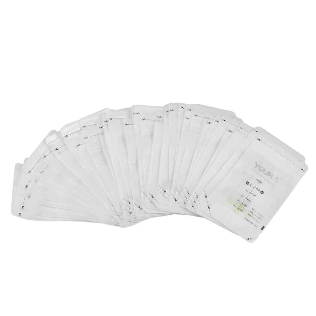 YOUHA Breastmilk Storage Bags Milk Storing Bags for Breastfeeding 180ml/6oz Capacity Pre-Sterilized