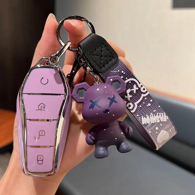 Car Key Case Full Cover Shell Holder Protection For Byd Tang Ev600 Han Ev Yuan Atto 3 Song Plus Pro Max Dmi Qin Auto Accessories