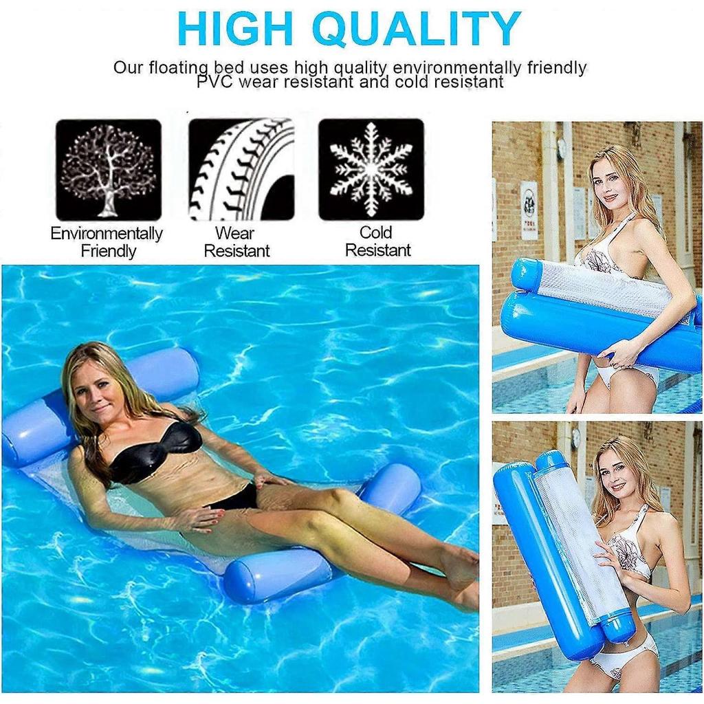 Inflatable Water Hammock, Water Hammock Floating Bed, Pool Lounger Float Hammock, Foldable Swimming