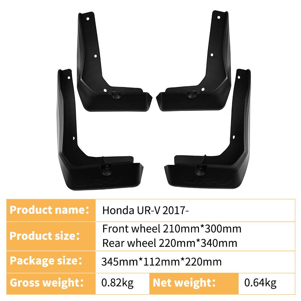 Mudflaps Fender for Honda URV U-RV 2017 ,Mud Flaps, Splash Guards, Front and Rear Wheels Fender,Car Accessories 4x Tyre