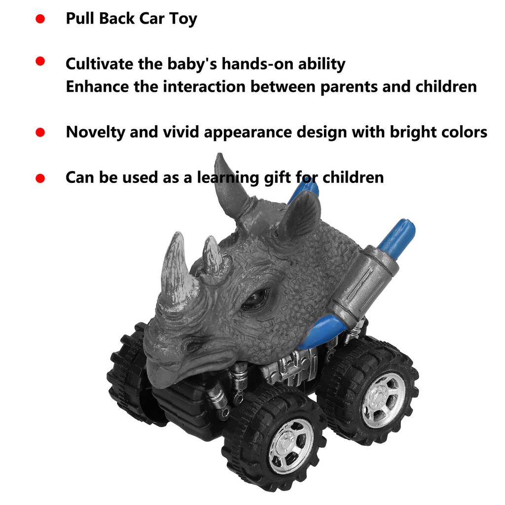 Educational Simulation Animal Model Pull Back Car Toy Four Wheel Drive Vehicles Toy for Kids