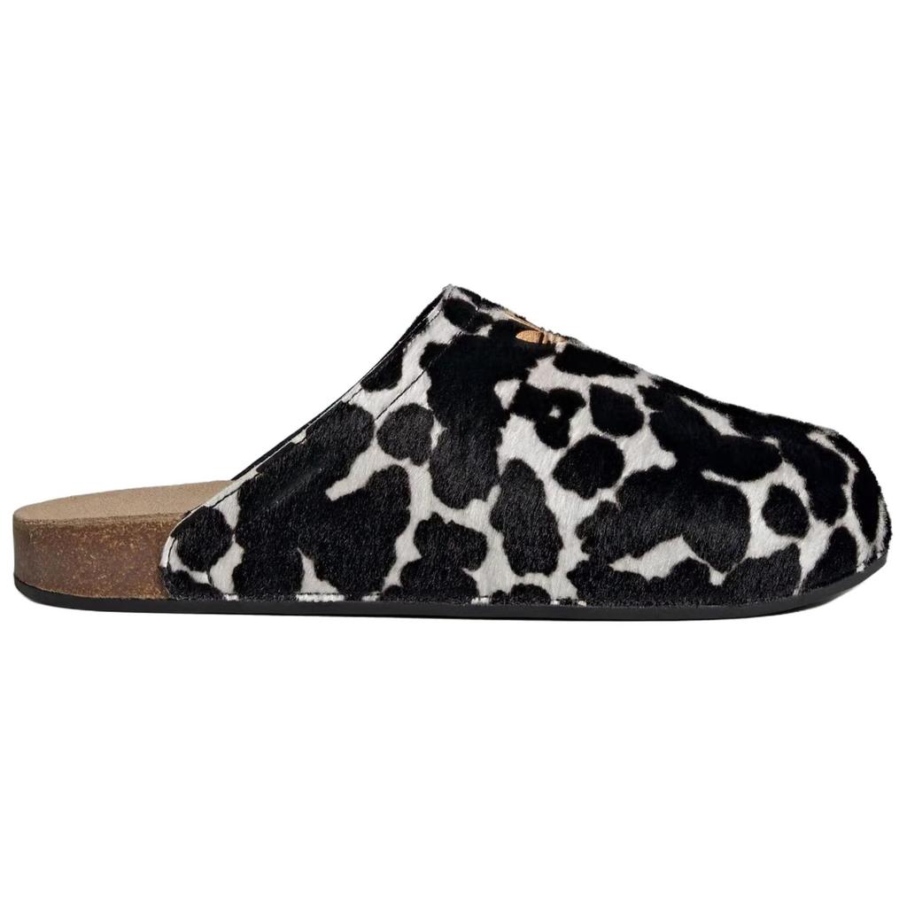 Adidas Originals Adimule Cow Print Comfortable Fitting Slide Sandals Unisex Footwear Black White KI0407