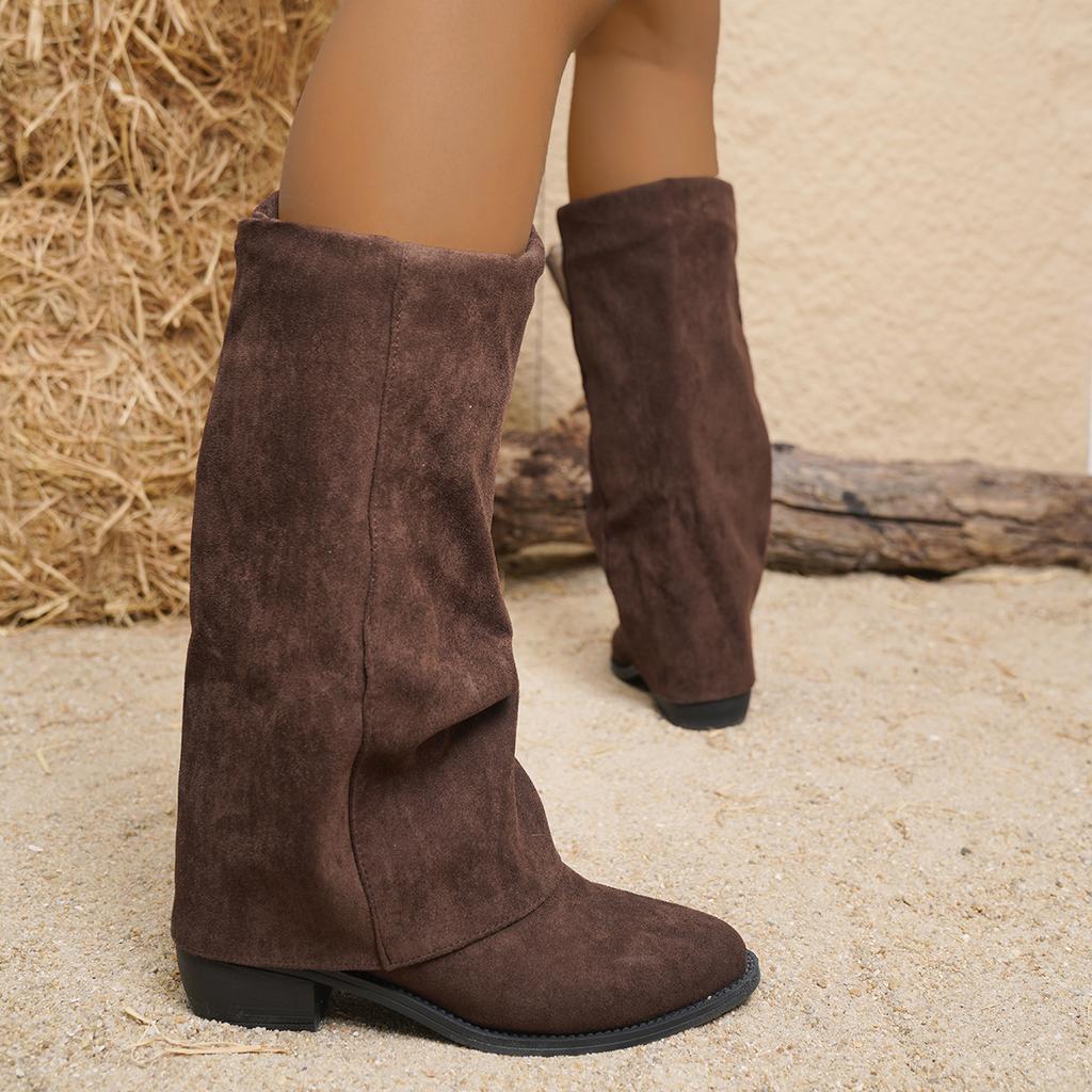 Fashion Women Fashion Outdoor High Boots Knee High Boots Trend Elegant Stylish Middle Heel Comfortable Designer Shoes Shoes for Women