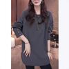 Women's European-Style Long-Sleeve Plus Size Top - Autumn/Winter Loose, Versatile, Slimming Base Layer