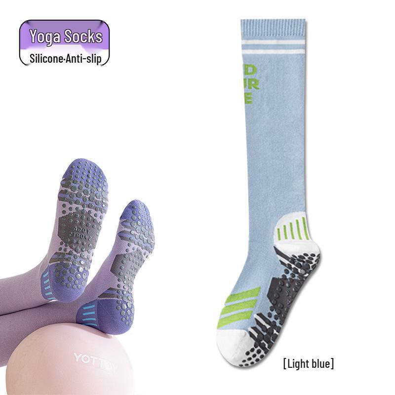 

Professional Anti-Slip Sports Socks for Yoga, Running, Skipping & Pilates - Slimming, Long Tube Style with Performance Dots One Size