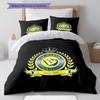 Al-Nassr Muster Bettwäsche, Steppbett Set Bettbezug Kissenbezug Zuhause Geburtstagsgeschenk(1 Bettbezug + 2 Kissenbezüge, ohne Füllung)