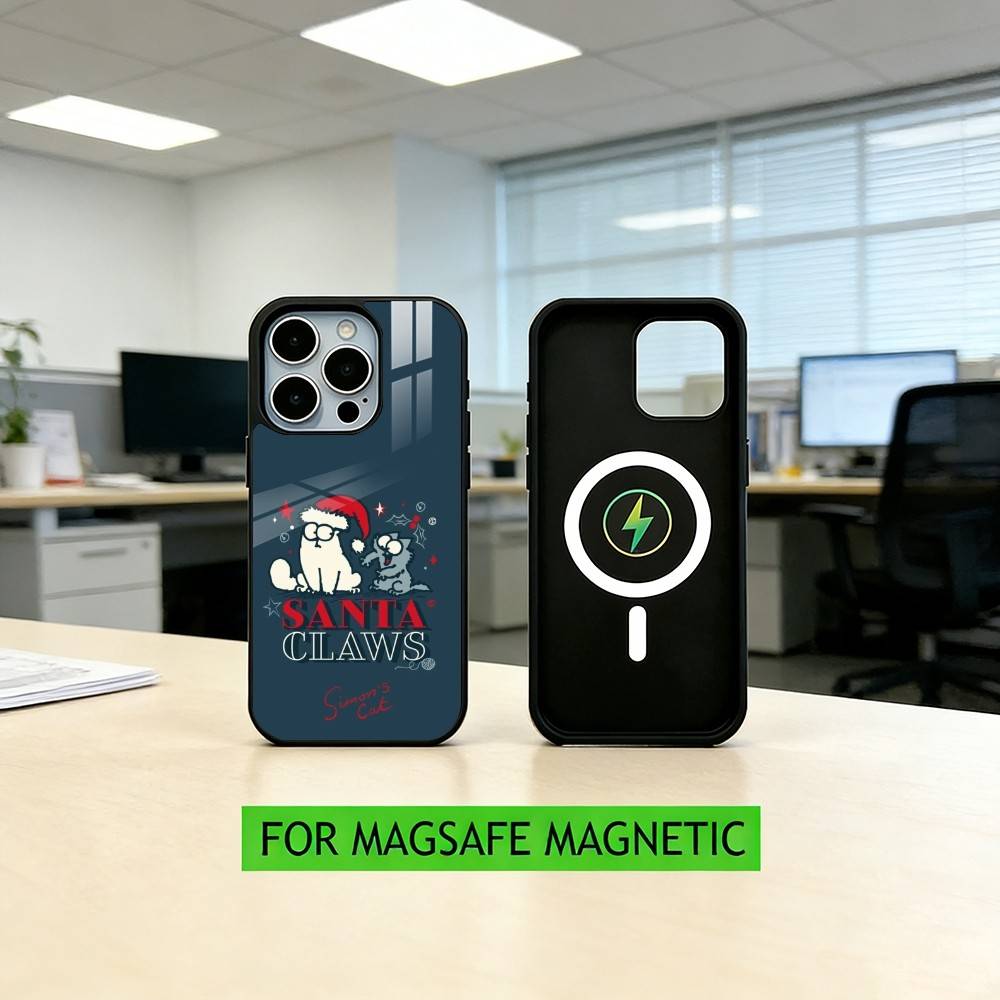 S-Simons And Cats-s Phone Case For iPhone17,16,15,14,13,12,11 Plus,Pro Magnetic For Magsafe Wireless Charging