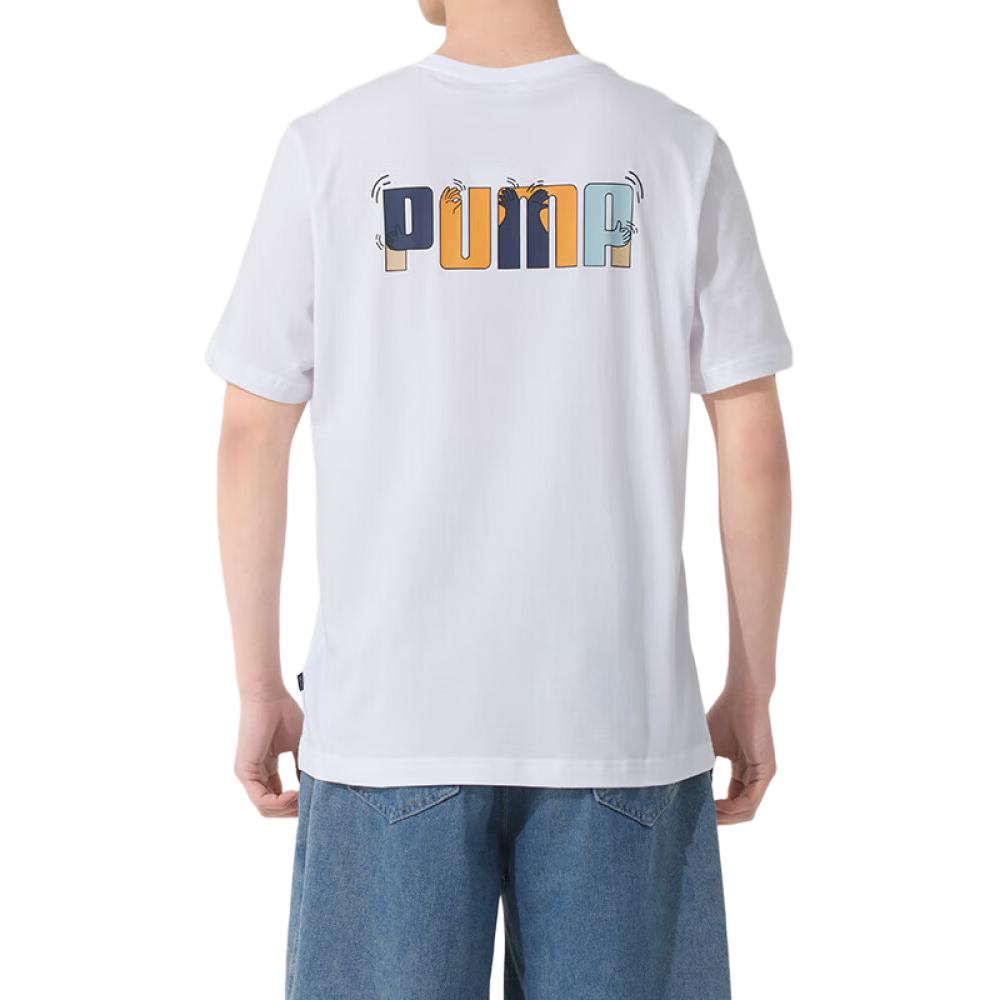 PUMA T Shirts Men's White Crew Neck Moderate 692485-02