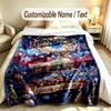 Weihnachtsthema Weiche Decke Personalisierter Benutzerdefinierter Name Textdruck Warme Decke Zuhause Sofa Schlafzimmer Dekor