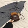 Jemné Mini Řetízkové Crossbody Kabelky Dámská Móda PU Kůže Zip Rtěnka Mince Peněženka Dámské Podzimní Retro Kabelky