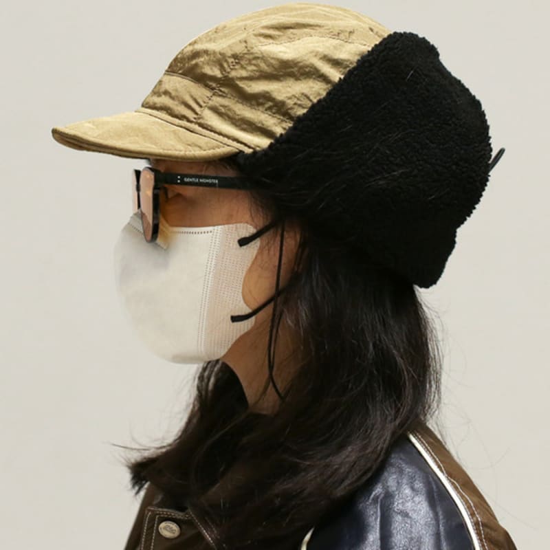 LOOKING4U The Cap Outdoor Pocket Waterproof Earmuff Cap Khaki