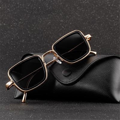 Stilige UV4 Briller Retro Shades Steampunk Solbriller Firkantede Solbriller for Kvinner