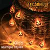 1.5m 10Led Halloween Light String Pumpkin Skull Eye Balls Ghost Festival Party Lantern Trick Or Treat Happy Halloween Day Decor