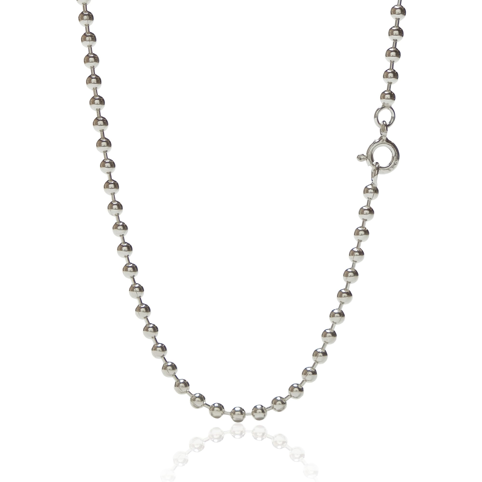 

[Cloud-jewelry] 2.5mm 42cm Ball Chain Necklace, Sterling Silver 925