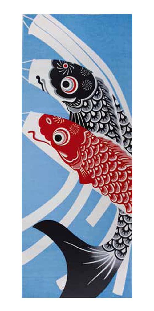 

Seasonal Colors Hand Made in Koinobori Carp [Sarasa] Towel, Japan, sy-59 (May - Streamer)