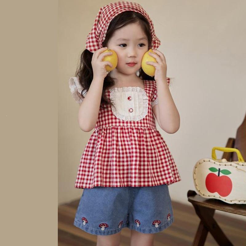 Girls Red Sleeveless Summer Dress for First Birthday Party