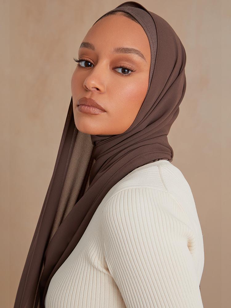 High Quality Premium Chiffon Scarf Stretchy Hijab Plain Head Scarves Women Hijab