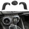 Carbon Fiber Gear Shift Knob Head Decor Cover Trim Bezels For Chevy Camaro 2016+