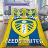 Custom Name Leeds United Bedding,Quilt Set Quilt Cover Pillowcase Home Birthday Gift(1 * duvet cover + 2 * pillowcase, without core)_xia